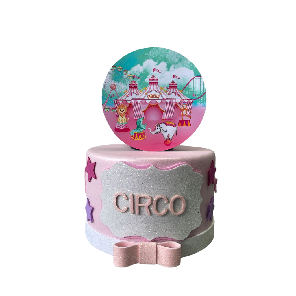 Bolo Fake Circo Rosa: Onde Comprar | BuscaProdutos