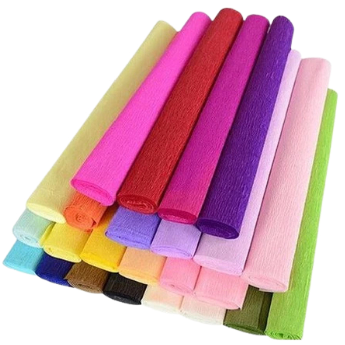 Rolo de Papel Crepom Italiano 140g Cartotecnica Rossi 50cm x 2,5m - unidade - ÓTIMA QUALIDADE!! em Oferta na Shopee