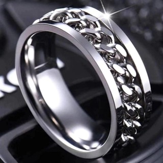 Legal aço inoxidável rotatable casal anel Alta qualidade corrente rotable anéis para mulher homem em Oferta na Shopee