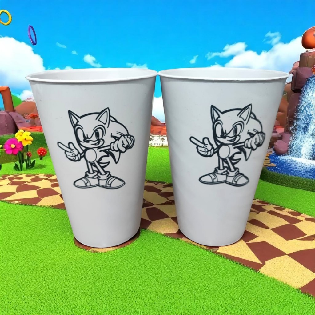 Kit 30 Copos twister pp mágico S0nic dia das crianças plastico interativo para colorir infantil em Oferta na Shopee