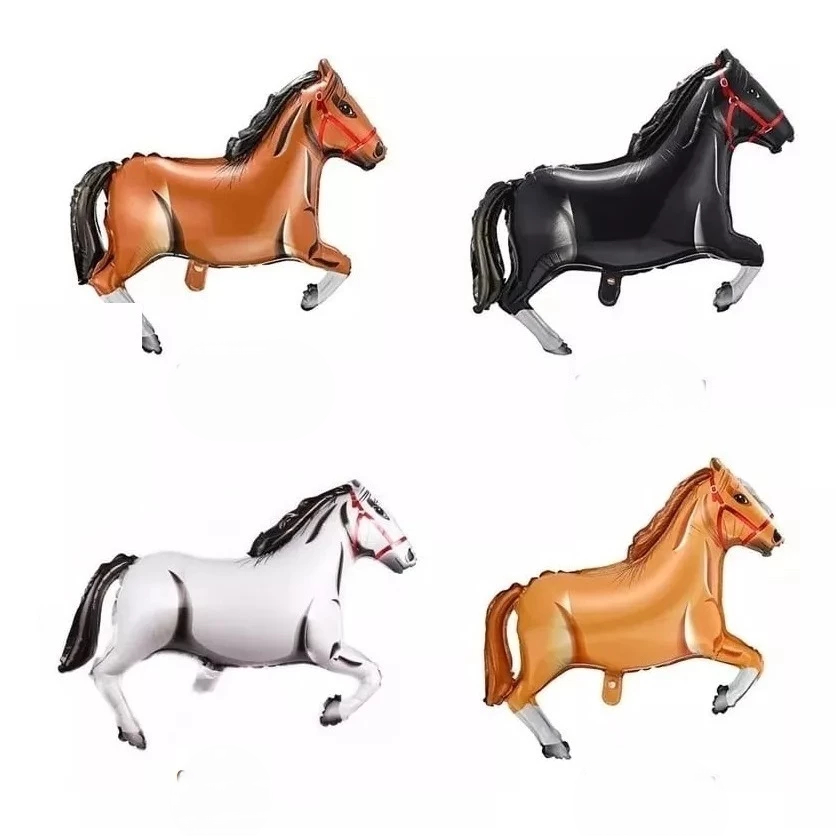 Kit 8 Balões Metalizado Animal Cavalo Gigante 83*58cm Festa Fazendinha Decoração Horse - 103 cm em Oferta na Shopee