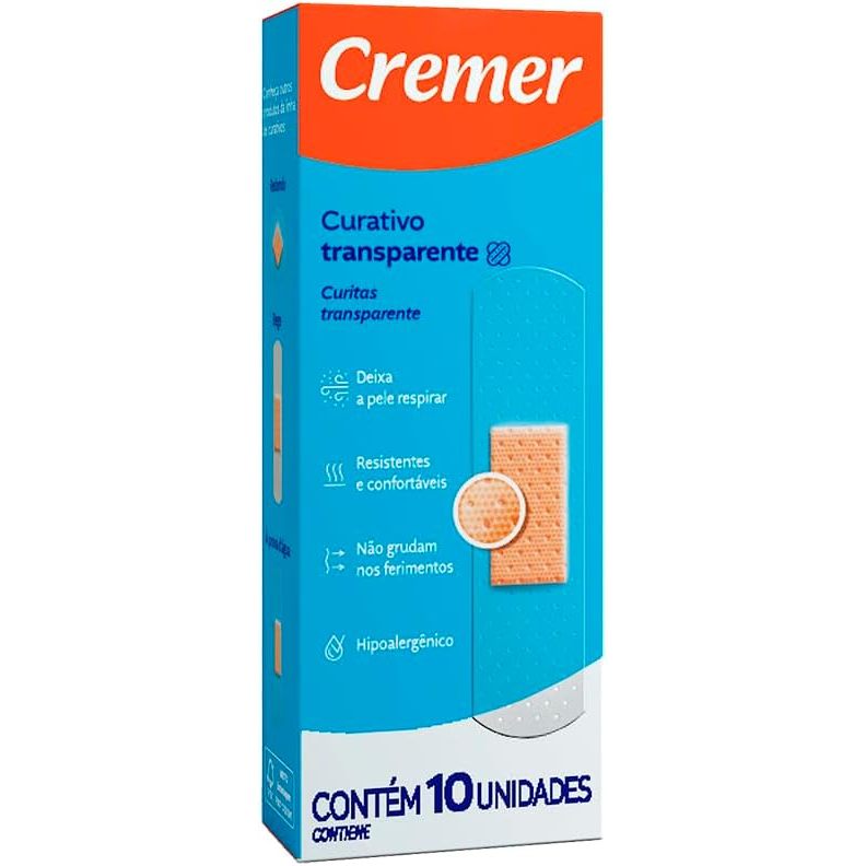 Curativo Cremer Care Transparente Com 10 Unidades em Oferta na Shopee