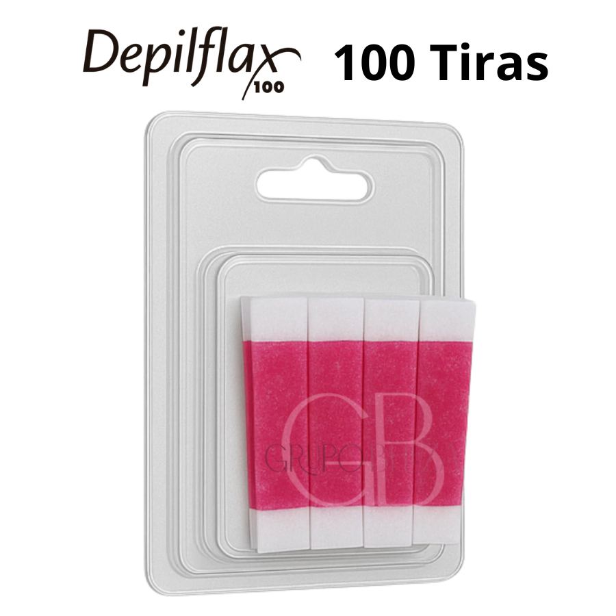 100 Tiras De Cera Pronta Sobrancelhas Buço Tutti Frutti Depilflax