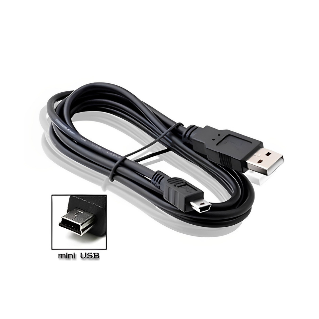 Cabo Mini USB V3 5P 1,5m com Filtro Para GPS Aquarius, Câmeras, HD Externo | Dados + Carregamento