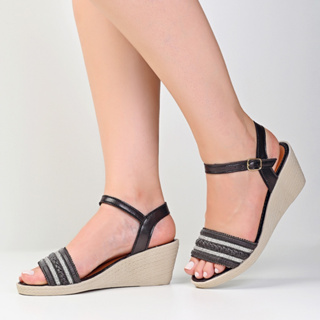 Sandália Anabela Feminina Confortável – Salto Médio, Leve, Estilo Casual e Elegante para o Dia a Dia em Oferta na Shopee