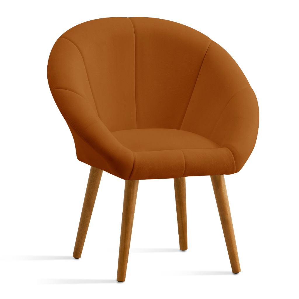 Poltrona Lellos Decorativa Estofada Sala Quarto Escritório Recepção Amamentação Homeoffice Descanso