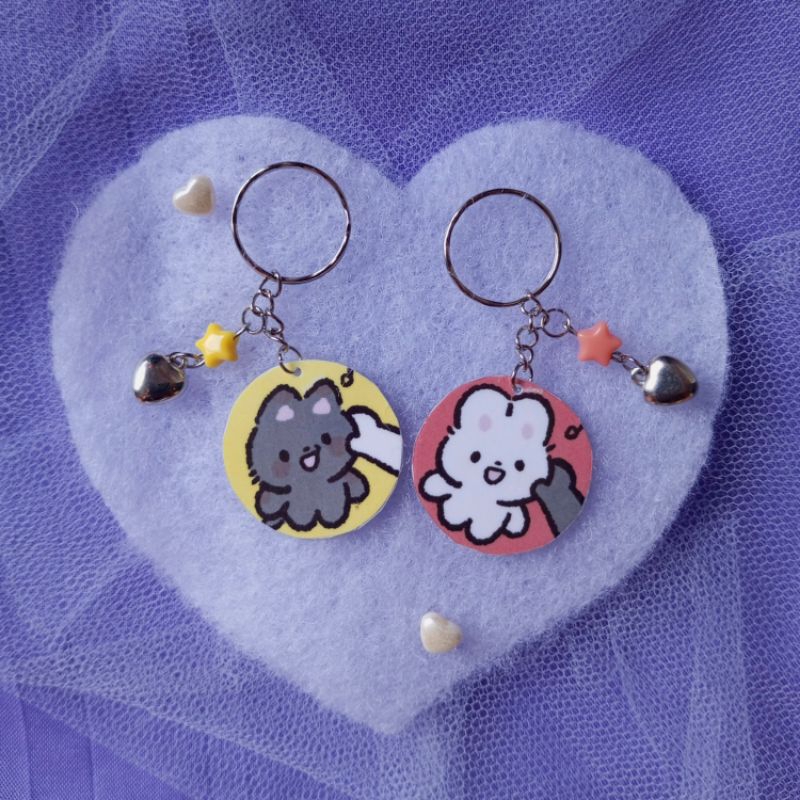 Kit Casal chaveiros cute presente dia dos namorados plastificado