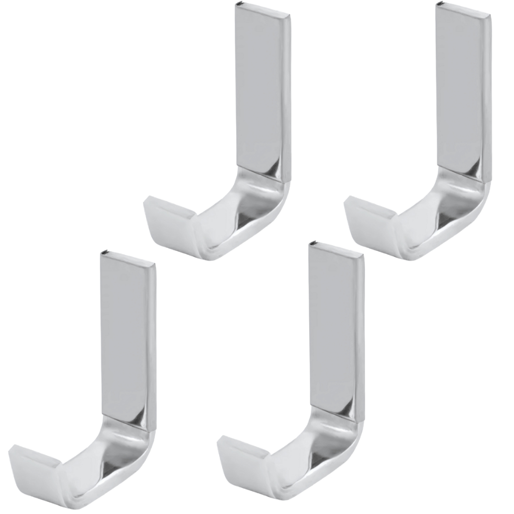 Kit 4 Cabides Inox Cromado Banheiro Porta Toalhas Roupas cabide Atrás Porta Fixação Forte