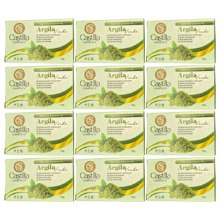 Kit 12x Sabonete Argila Verde Castilla 90g | Limpeza Profunda, Controle Oleosidade e Ação Esfoliante em Oferta na Shopee