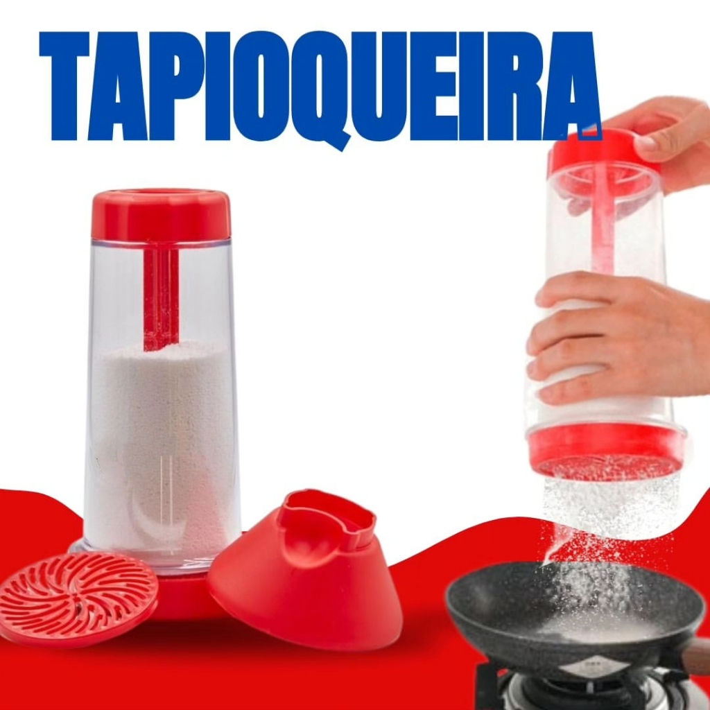 Tapioqueira Portátil Peneira Tapioca Crepioca Polvilhador Beiju Rotativo Tapy Semiautomática