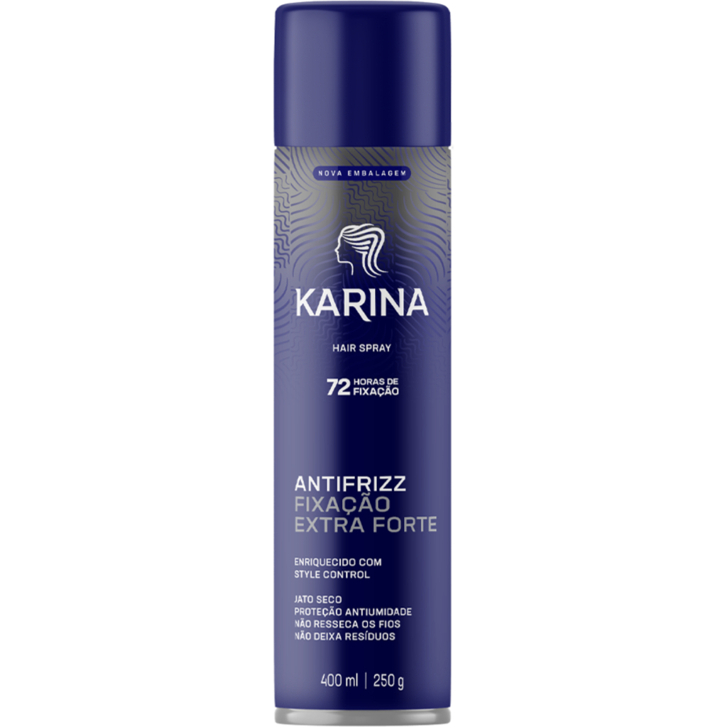 Hair Spray Antifrizz Fixação Extra Forte 400ml Karina