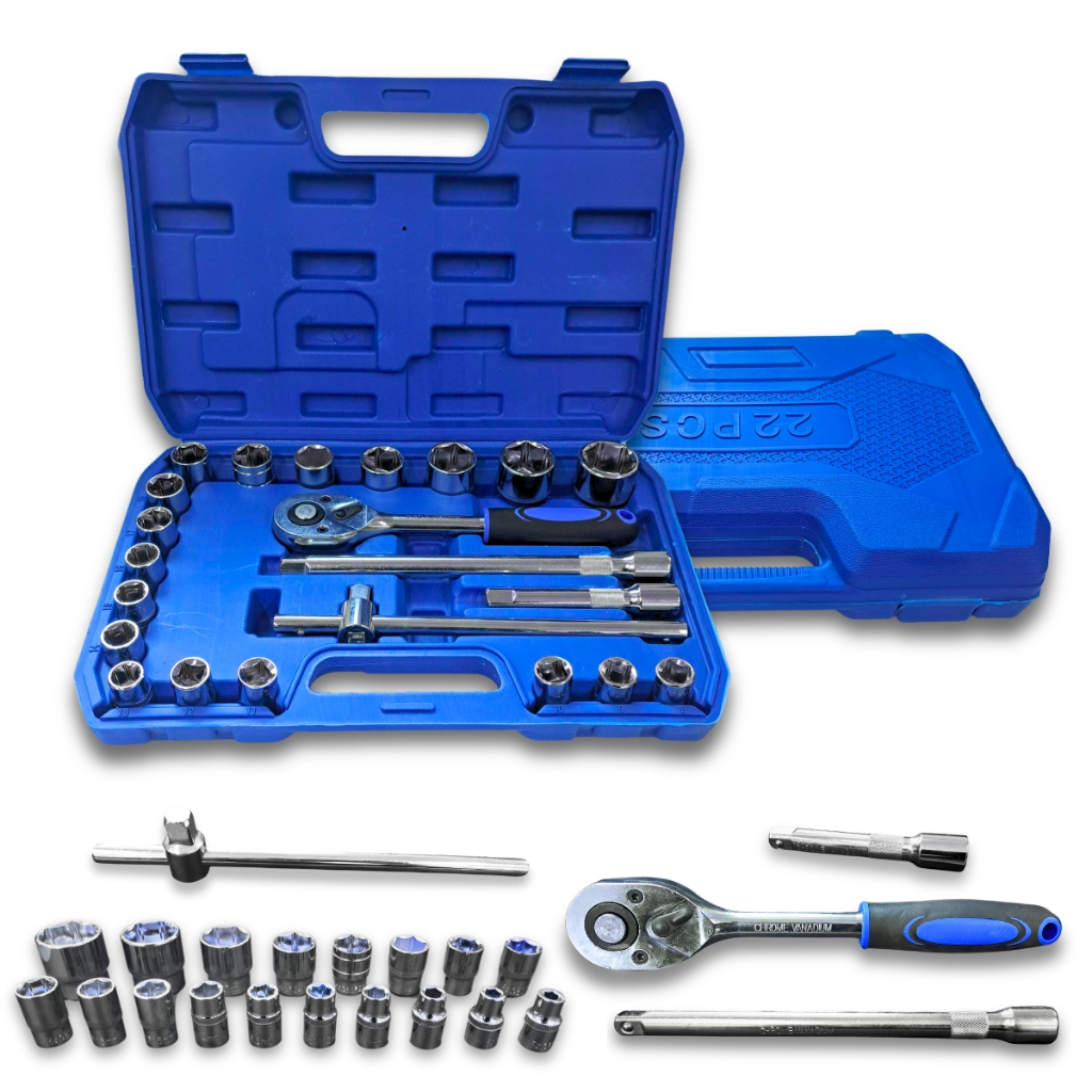 Jogo Soquetes 22 Peças 8 A 32mm Kit De Ferramentas Completo Com Maleta em Oferta na Shopee