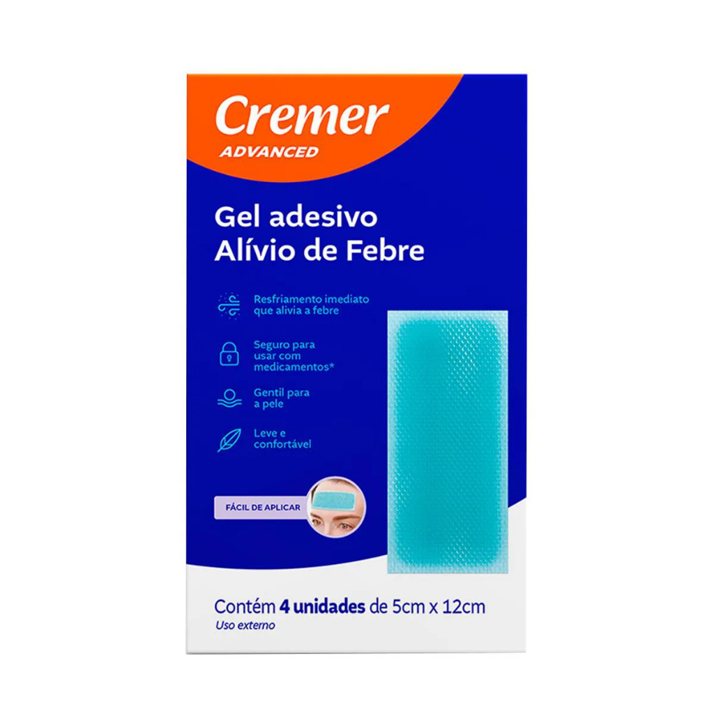 Gel Adesivo Cremer Alivio de Febre com 4 Unidades - Health