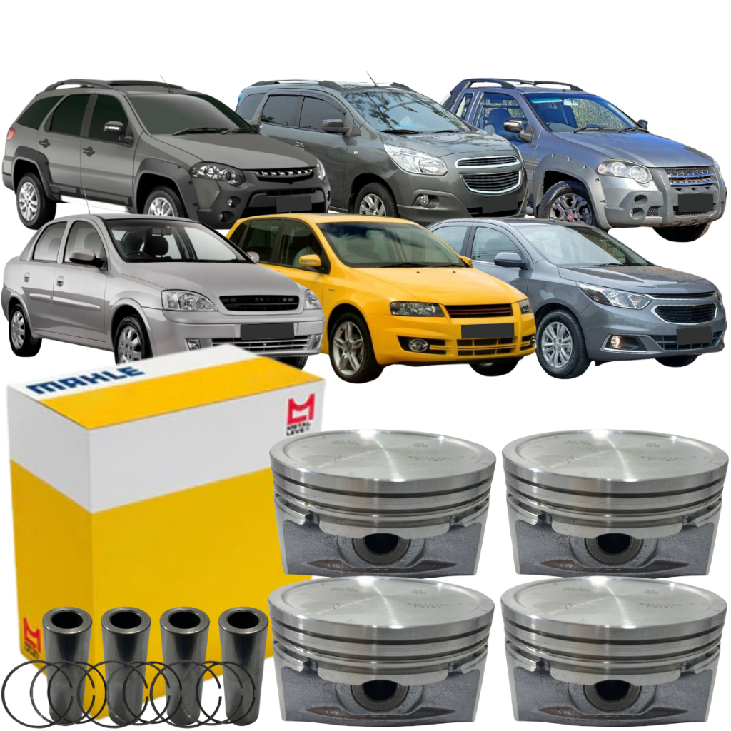 Jogo Pistão com Anel 0,50 Meriva Cobalt Corsa Montana em Oferta na Shopee