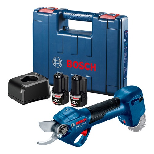 Tesoura De Poda Bosch Pro Pruner 12V + 2 Baterias 2Ah + Carregador + Maleta