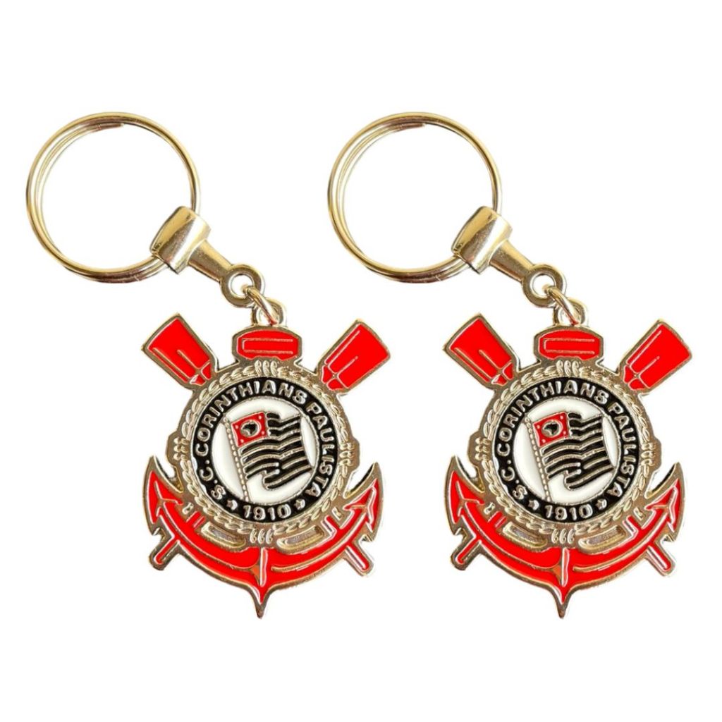Chaveiro Corinthians de Metal | Escudo em Alto Relevo