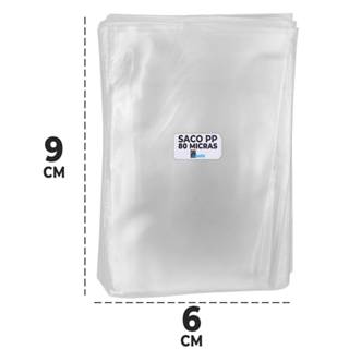 Embalagem Transparente Saco Plástico 6x9 cm PP 0,08 - 1000un em Oferta na Shopee