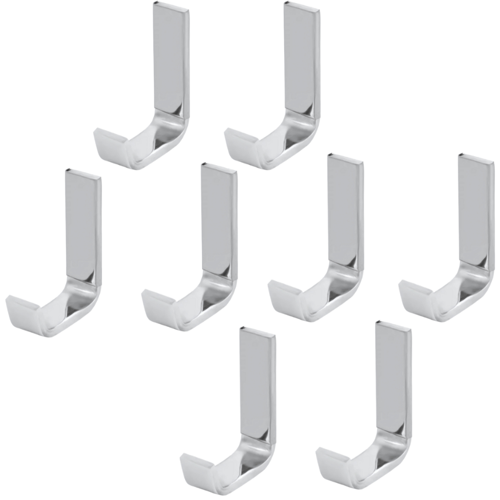 Kit 8 Cabides Inox Banheiro porta Toalhas cabide Roupas Parede Atrás da Porta Antiferrugem em Oferta na Shopee