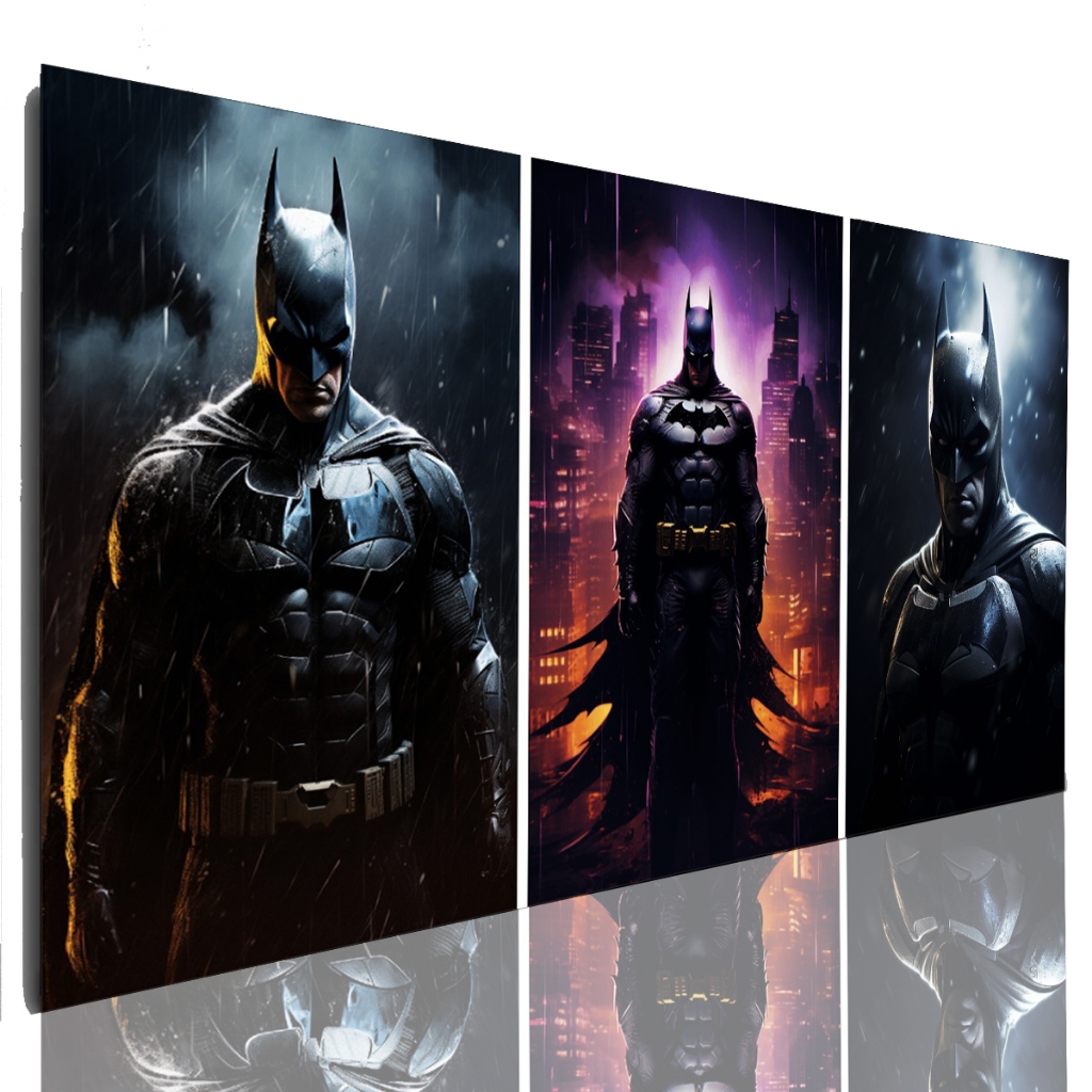 Quadro Decorativo Mosaico Batman Heroi Mosaico Sala Grande
