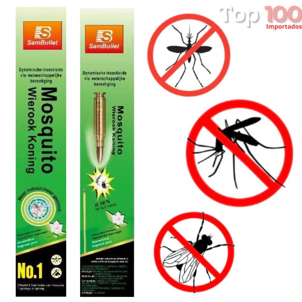 Imagem KIT Palitos Incenso Repelente Mata Mosquito Moscas Fragrância Osmanthus