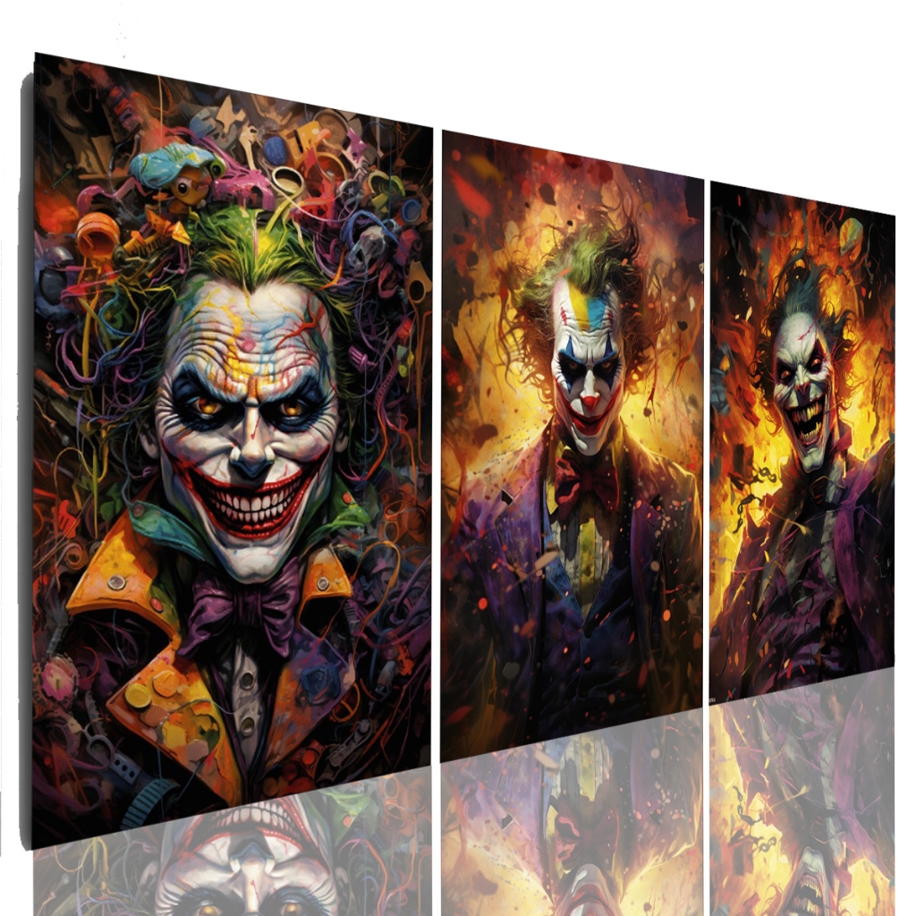 Quadro Decorativo Coringa Batman Dc Anti Heroi Vilão Mosaico Sala Grande