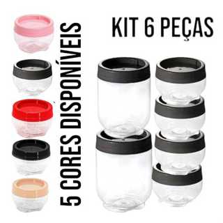 Kit 6 Pote Organizador Gire e Trave Porta Tempero Empilhável em Oferta na Shopee