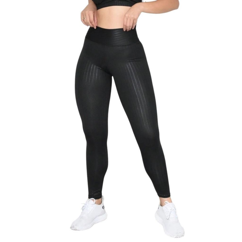 Calça Legging Feminina 3D Suplex Academia Fitness Cintura Alta Empina Bumbum