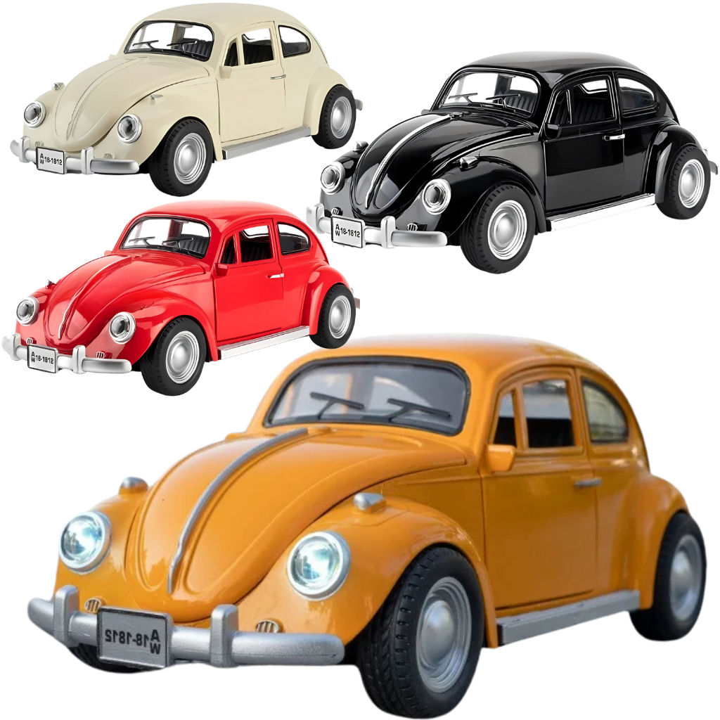 Miniatura fusca metal GIGANTE com som ,luz e buzina ficção abre porta e capô modelo luxo premium — imagem 2 de 2