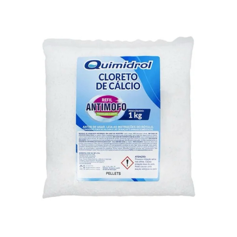 Cloreto de Cálcio Bolinha ou Escamas - Refil Antimofo 1 kg