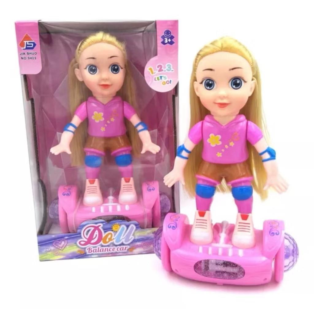 Boneca Bate E Volta Patim Roller Overboard Brinquedo Menina