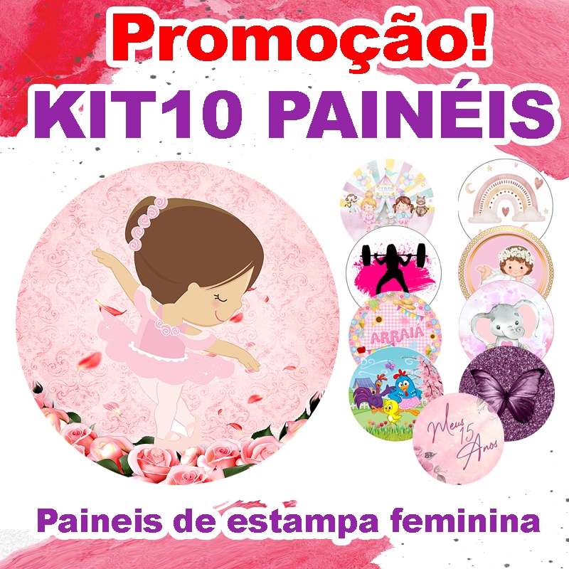 kit 10unds de painel 50cm / KIT 10 paneis 50x50 - ( ESTAMPAS VARIADAS ) MENINAS *LEIA A DESCRIÇÃO* em Oferta na Shopee