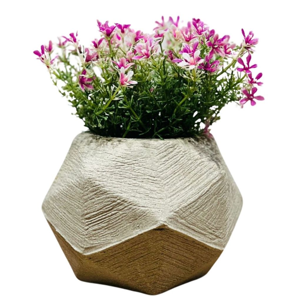 Flor Arificial Florzinha Para Decoração com Vaso Esfera P