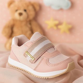 Tênis jogging Menina Estiloso Lurex Rosa - Café com Leite em Oferta na Shopee