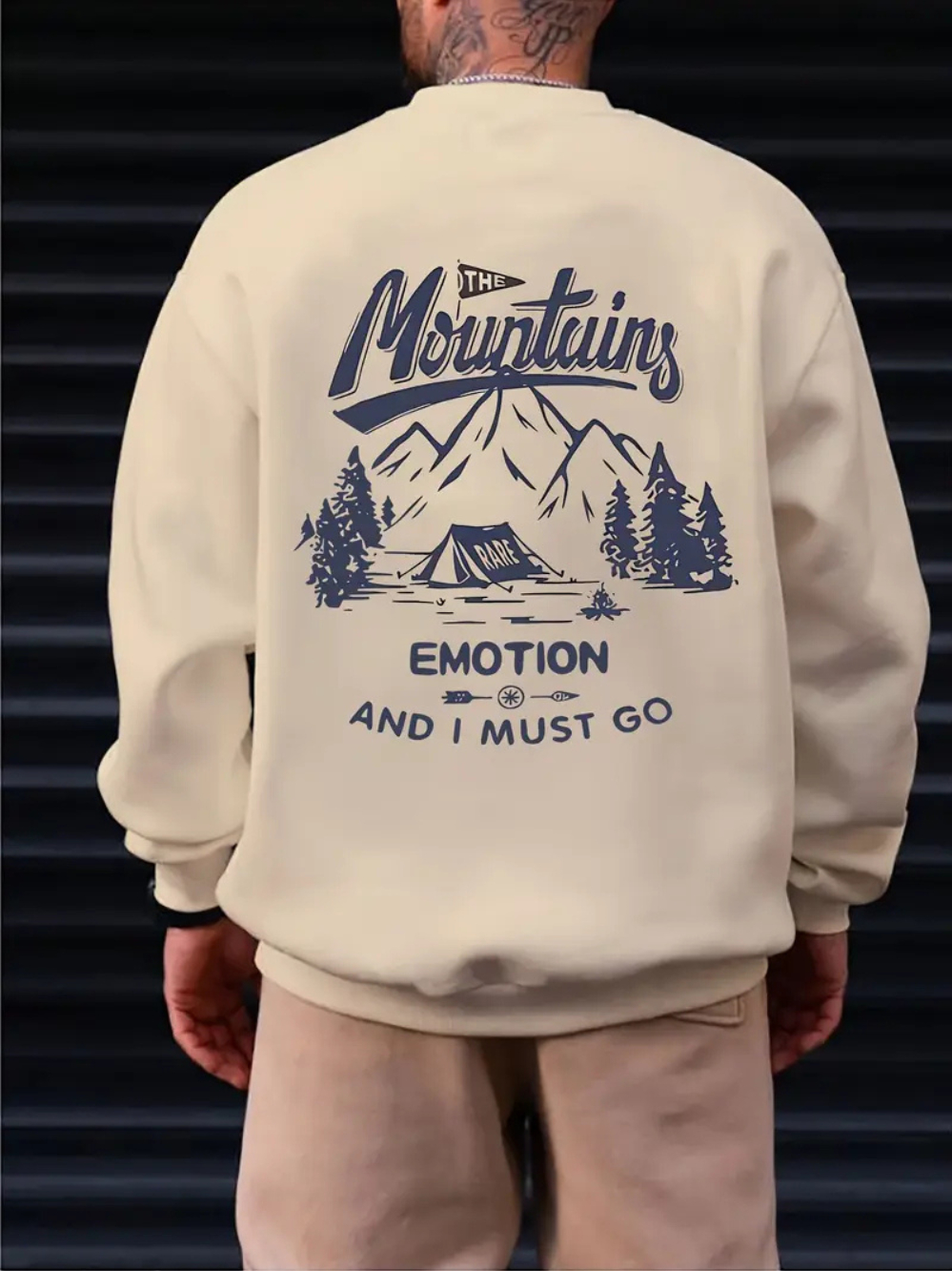 Moletom Masculino Streatwear Blusa de Frio Casaco Grosso Sem Capuz Flanelado Lançamento