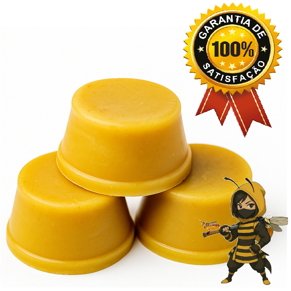 Cera mista para asf em barra ou blocos para abelhas nativas s ferrão Jataí e outras 25% asf até 500g