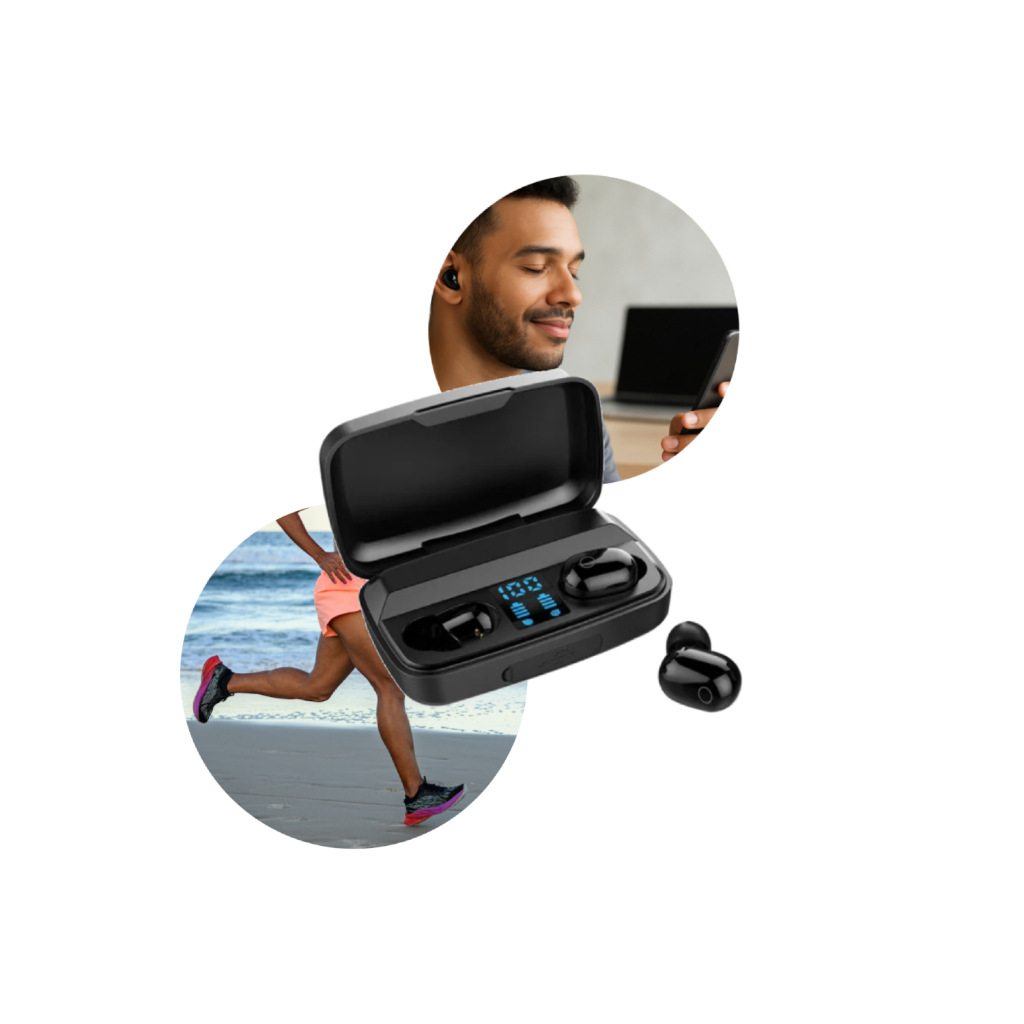Fones Bluetooth Gamer TWS Touch In-ear Com Cancelamento Ruído