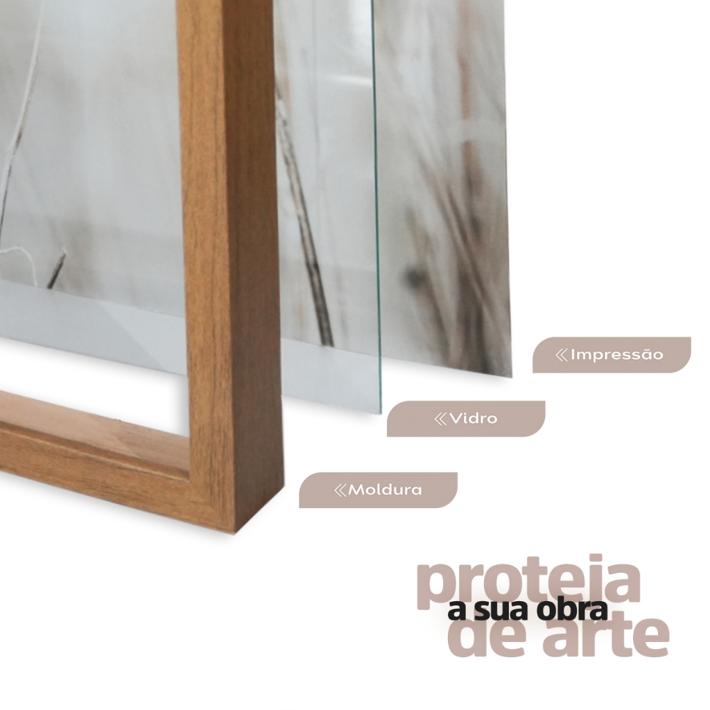 Dois Quadros Decorativos 50x70 cm Moldura Grande Para Sala Quarto Escritório Hall · foto 2