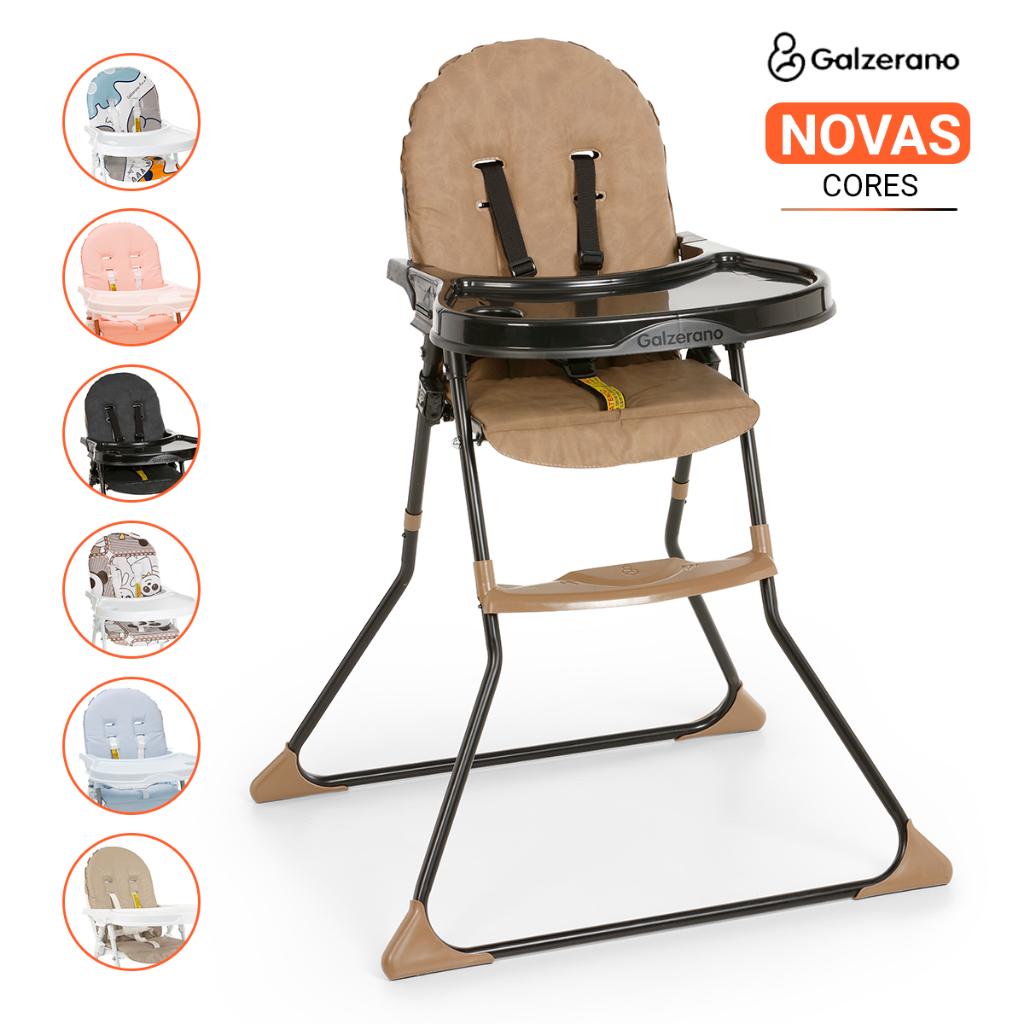Cadeira de Alimentação Para Bebê Nick Galzerano Alta Menina Menino Até 23kg