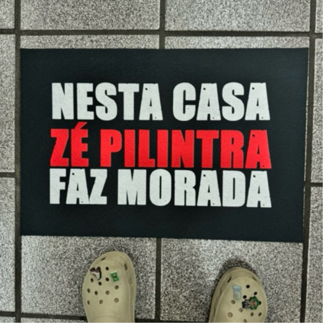Tapete capacho para porta de entrada umbanda - Zé Pilintra