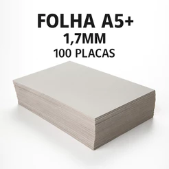 kit 100 Capa Agenda A5+ 15,5x21,5cm Papel Cartão Paraná 1,7mm Alta resistencia