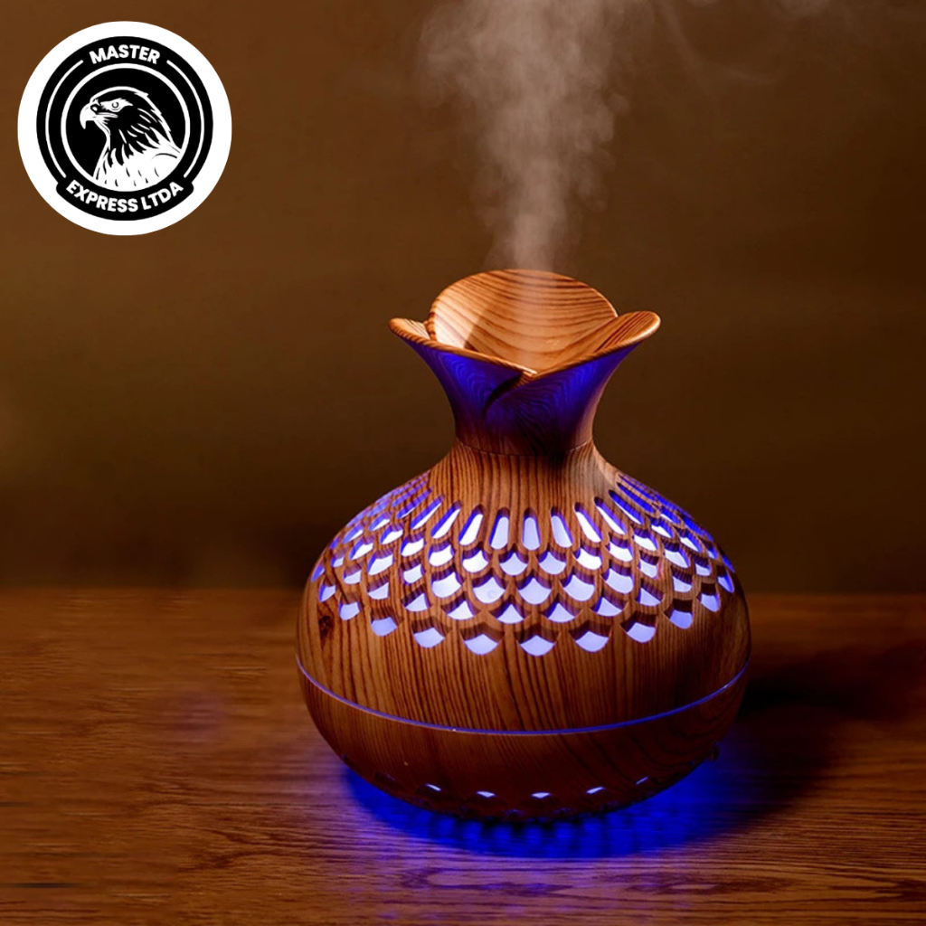 Vaso Umidificador Elétrico e Difusor de Aromas Capacidade 300ml Vaso de Flor USB Capacidade