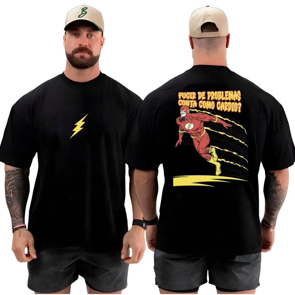 Camiseta Oversized Unissex Academia e Treino 100% Algodão