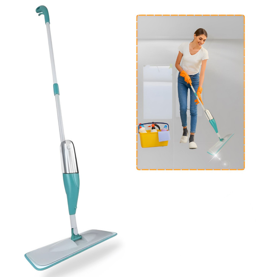 Mop Spray Mágico 3 em 1 com Reservatório Esfregão Completo para Limpeza de 400ml Lava Enxá...