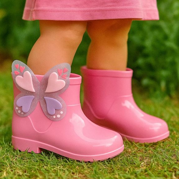 Galocha Infantil Menina Feminina Bota Criança Leve Confortável Maria Fiore