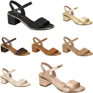 Sandália Feminina Beira Rio Salto Médio Grosso Conforto 8379203 em Oferta na Shopee