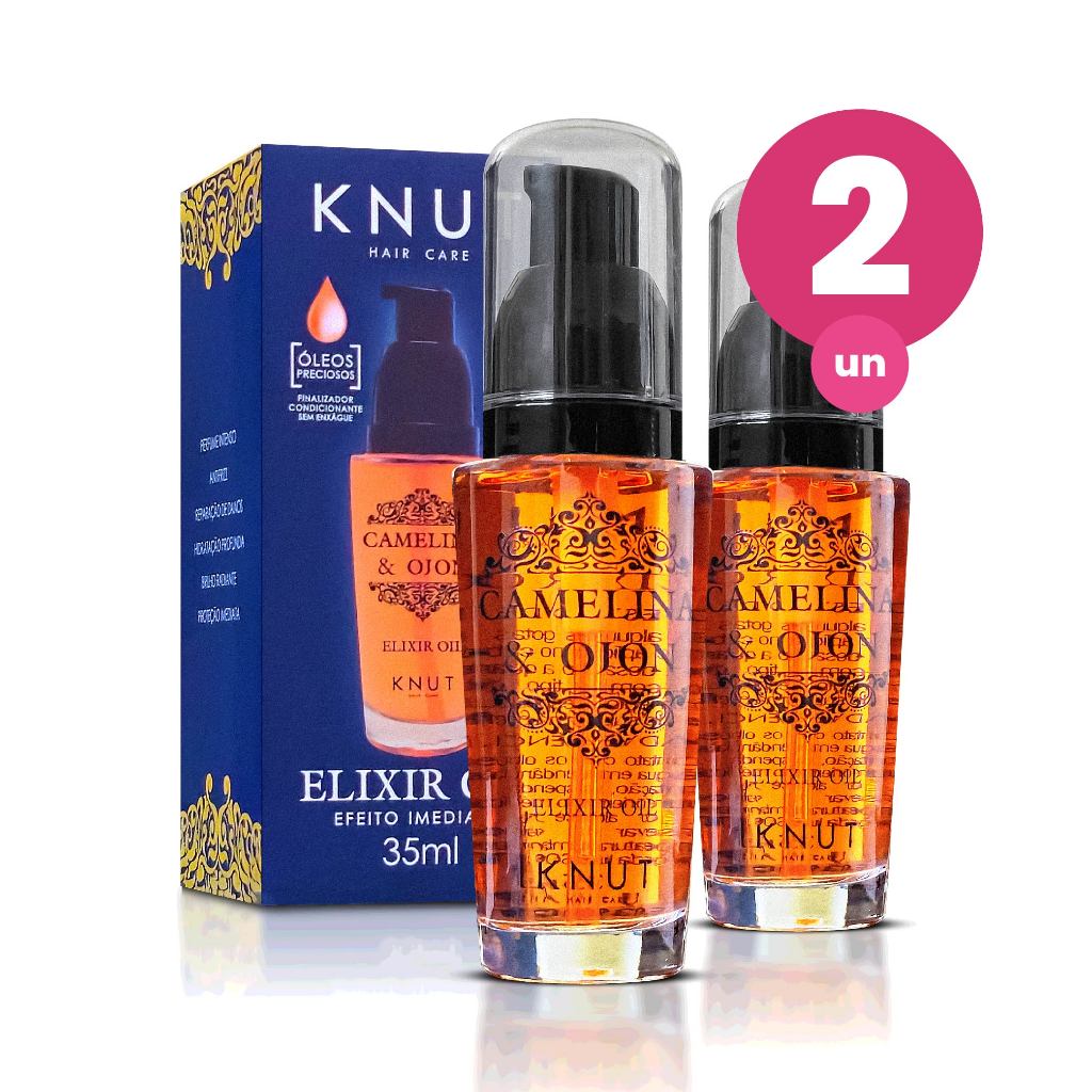 Kit 2 Elixir Knut Camelina e Ojon 35ml Tratamento Capilar em Oferta na Shopee