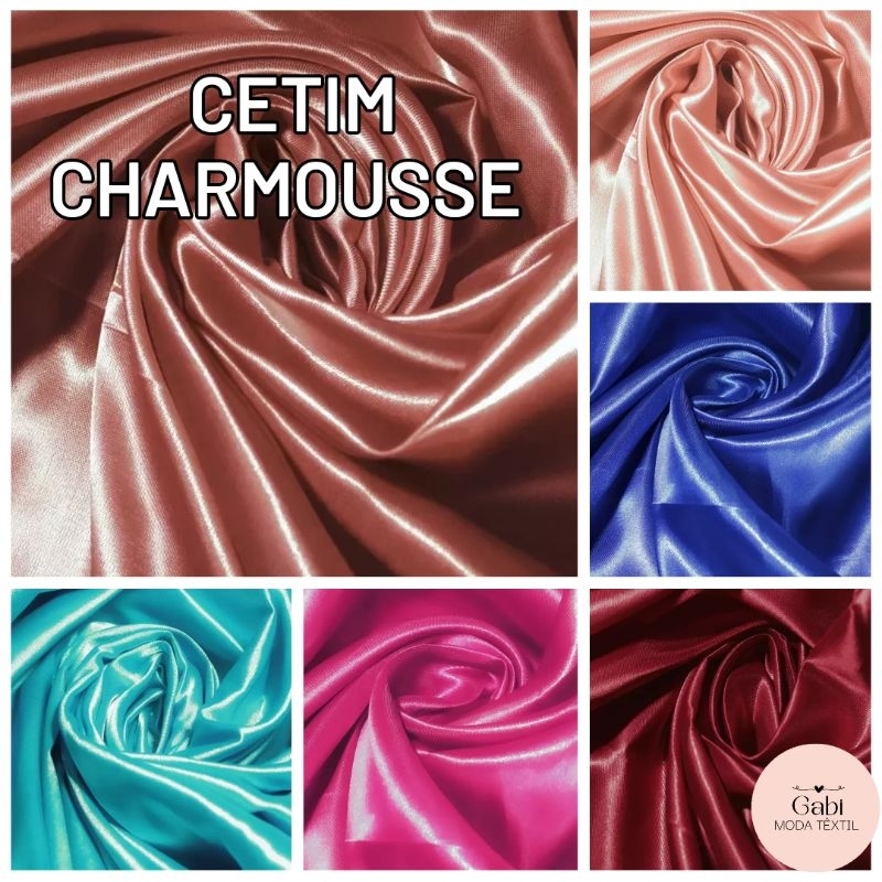 3 Metros de Tecido Cetim Charmousse Liso (3m x 1,50m) 100%Poliester