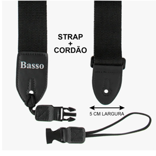 Correias / Alça para Instrumentos Musicais Basso com adaptador em Oferta na Shopee