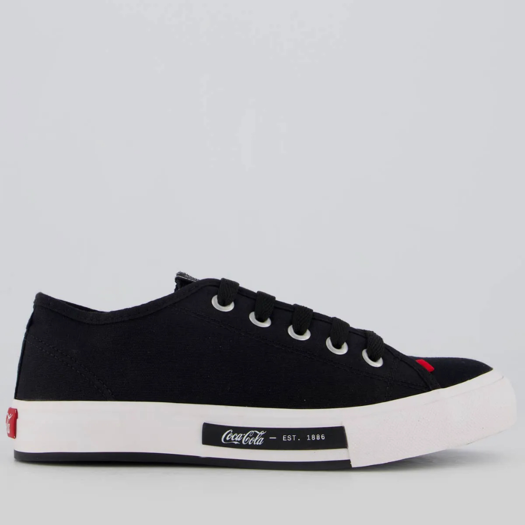 Tênis Coca Cola Daytona Feminino Preto em Oferta na Shopee