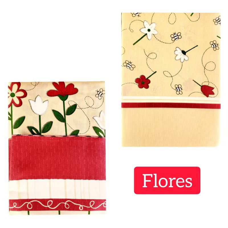 Detalhes do KIT Jogo de Cozinha Oxford Estampados 8 Peças